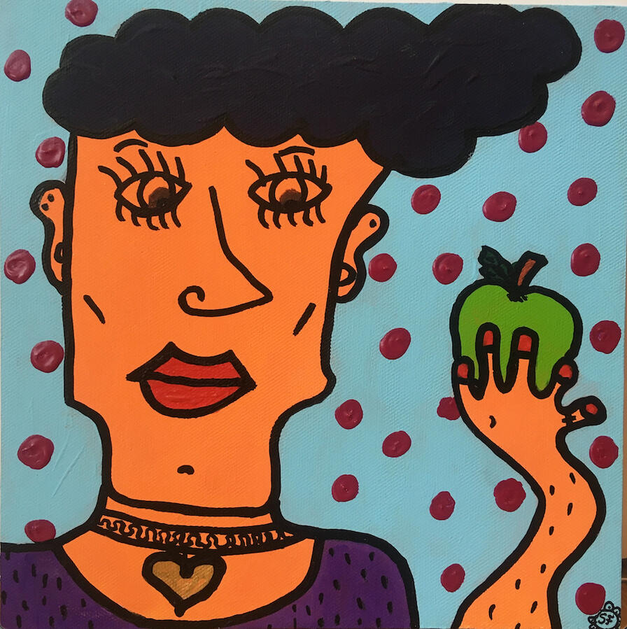 Untitled, 2021-22, Acryl auf Malpappe; 20x20cm