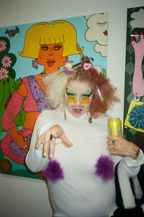 at the exhibition; 2025. analog photo by Sarah Hauber